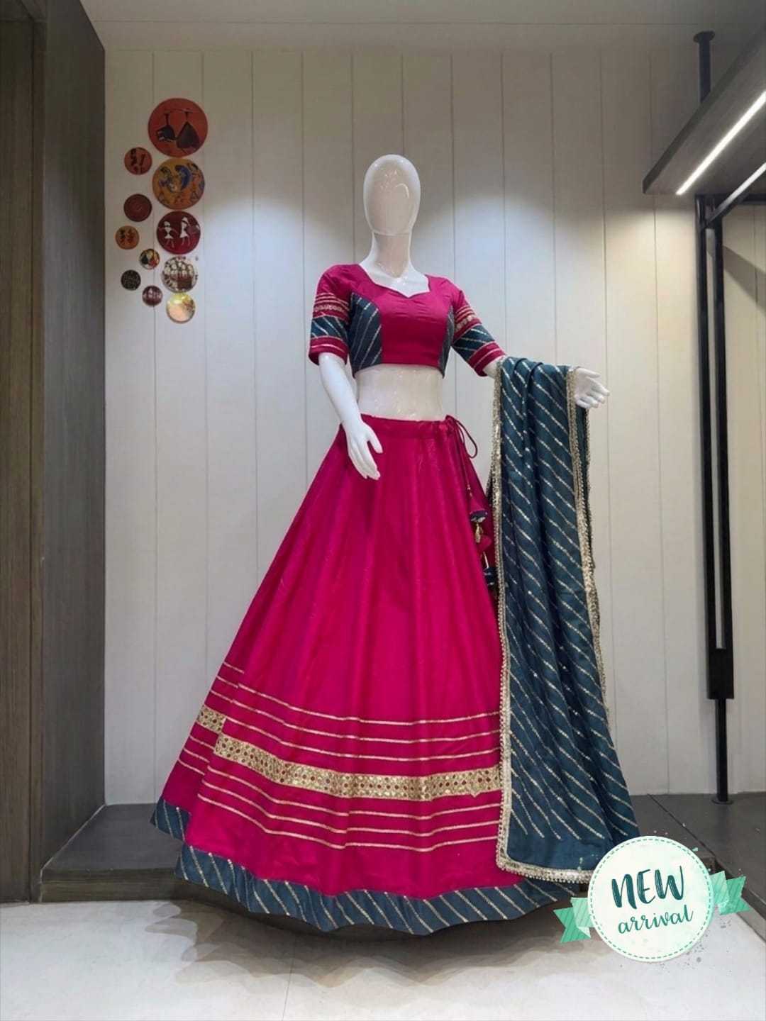 Bhavanshi Heavy Roman Silk Lehenga