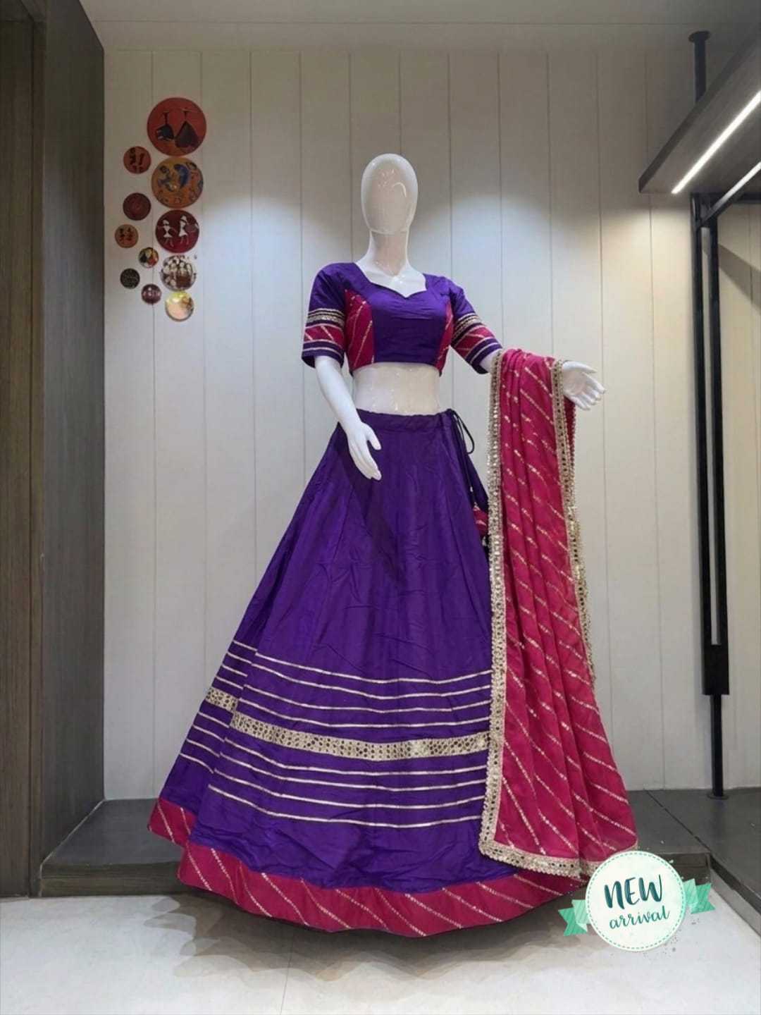 Bhavanshi Heavy Roman Silk Lehenga