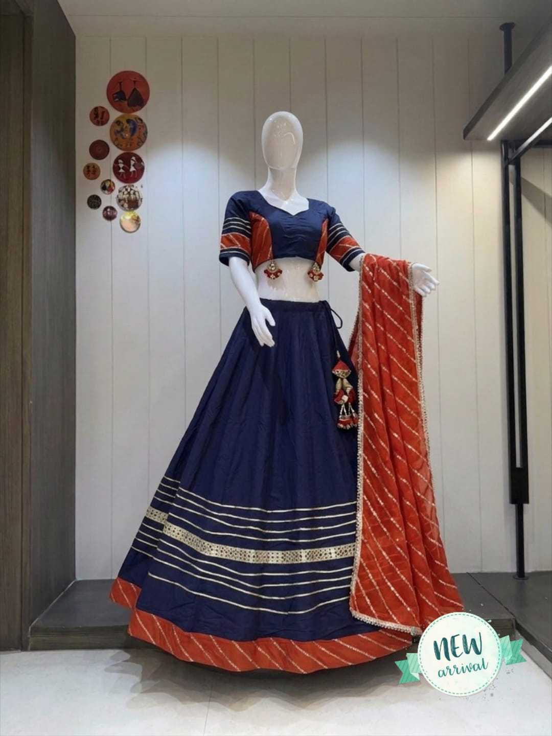 Bhavanshi Heavy Roman Silk Lehenga