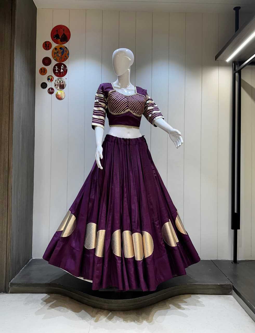 Black Diomand Soft Cotton Silk Traditional Lehenga