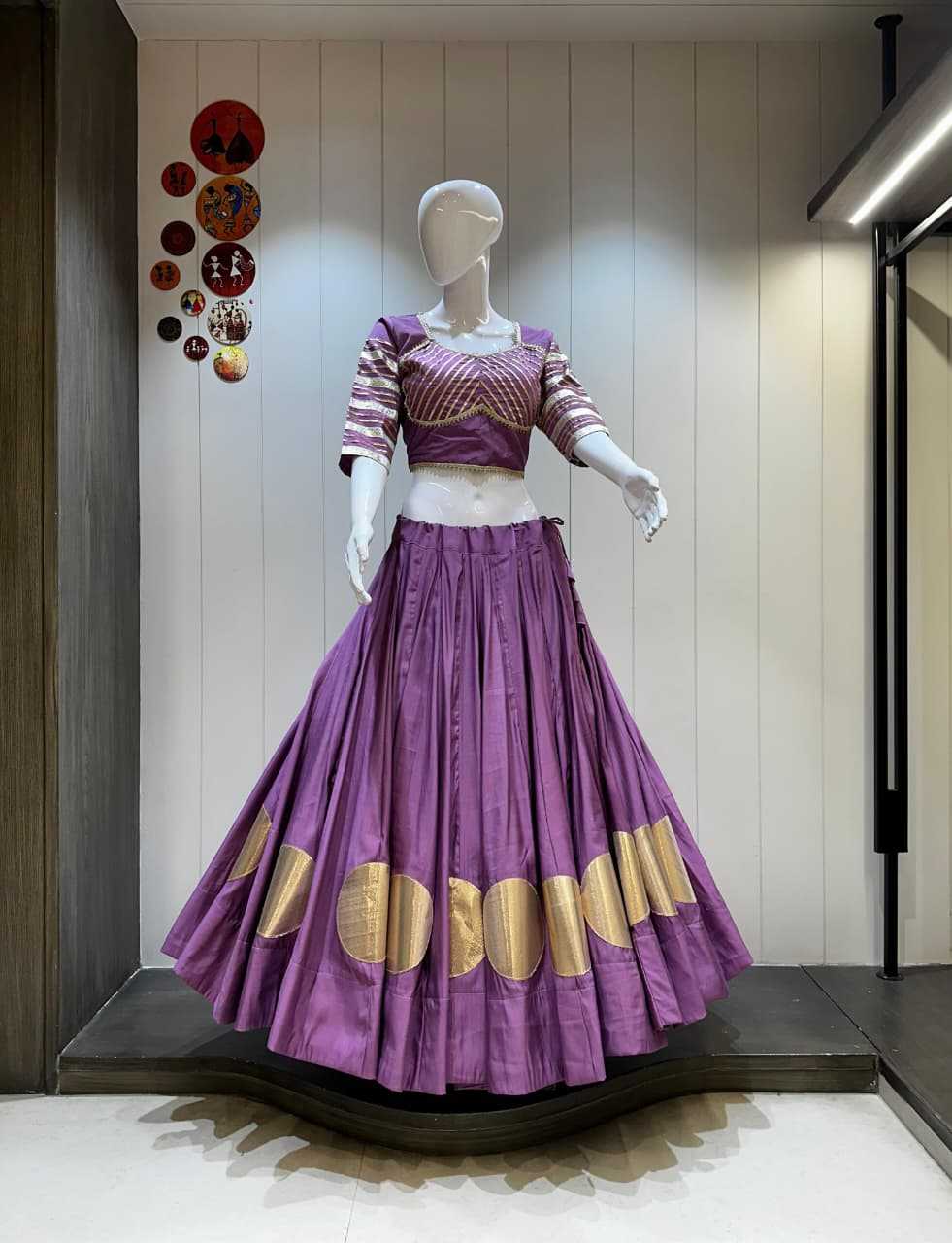 Black Diomand Soft Cotton Silk Traditional Lehenga