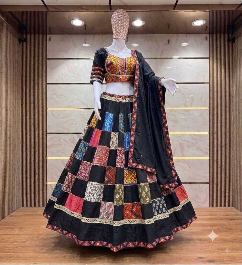 Box Patch Cotton Designer Lehenga