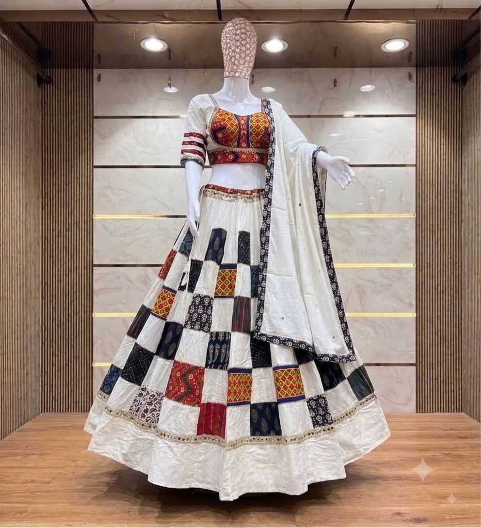 Box Patch Cotton Designer Lehenga