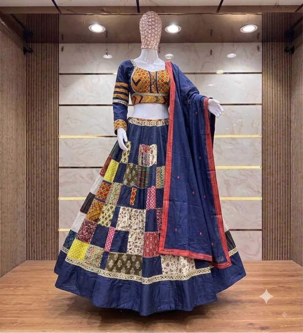 Box Patch Cotton Designer Lehenga