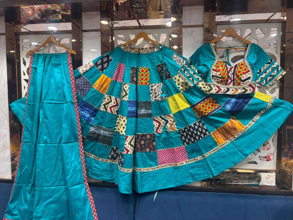Box Patch Cotton Designer Lehenga