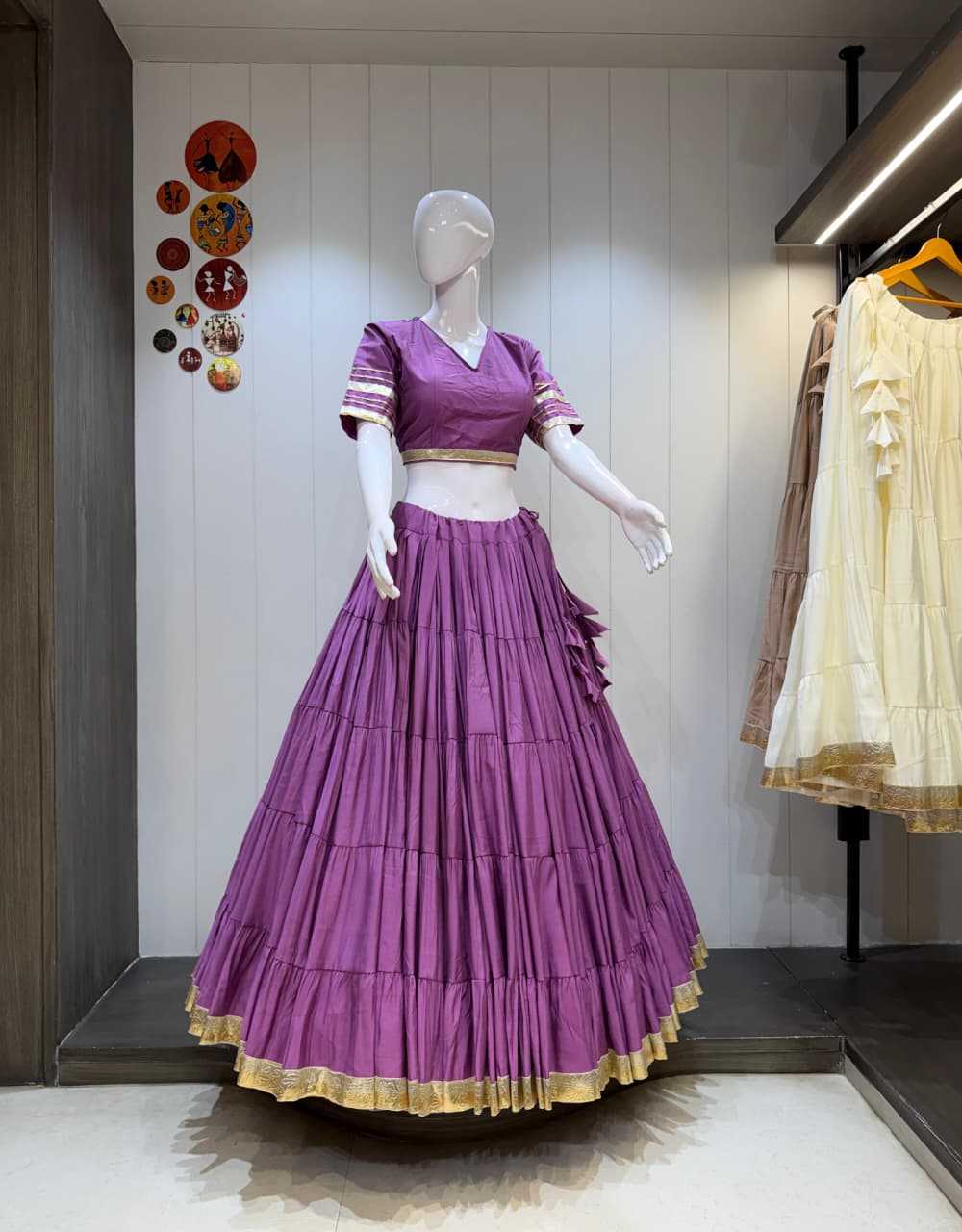 Chocolate Heavy Roman Silk Fancy Lehenga