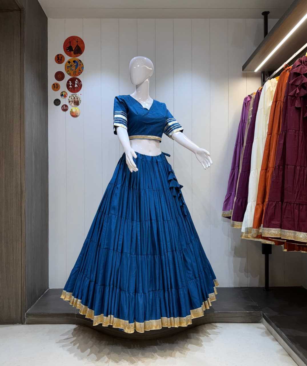 Chocolate Heavy Roman Silk Fancy Lehenga