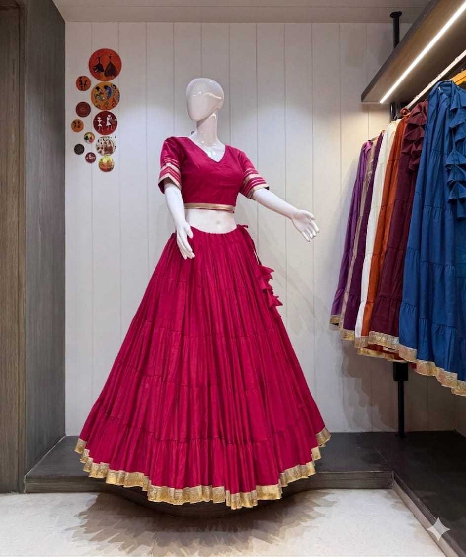 Chocolate Heavy Roman Silk Fancy Lehenga