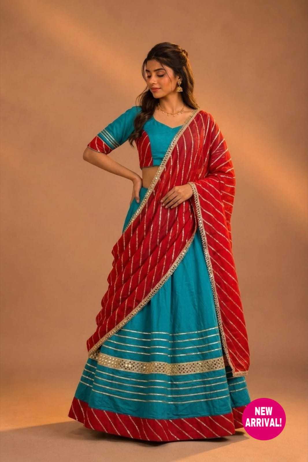 Devamita Heavy Roman Silk Lehenga