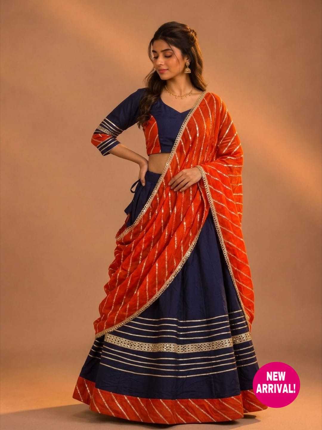 Devamita Heavy Roman Silk Lehenga
