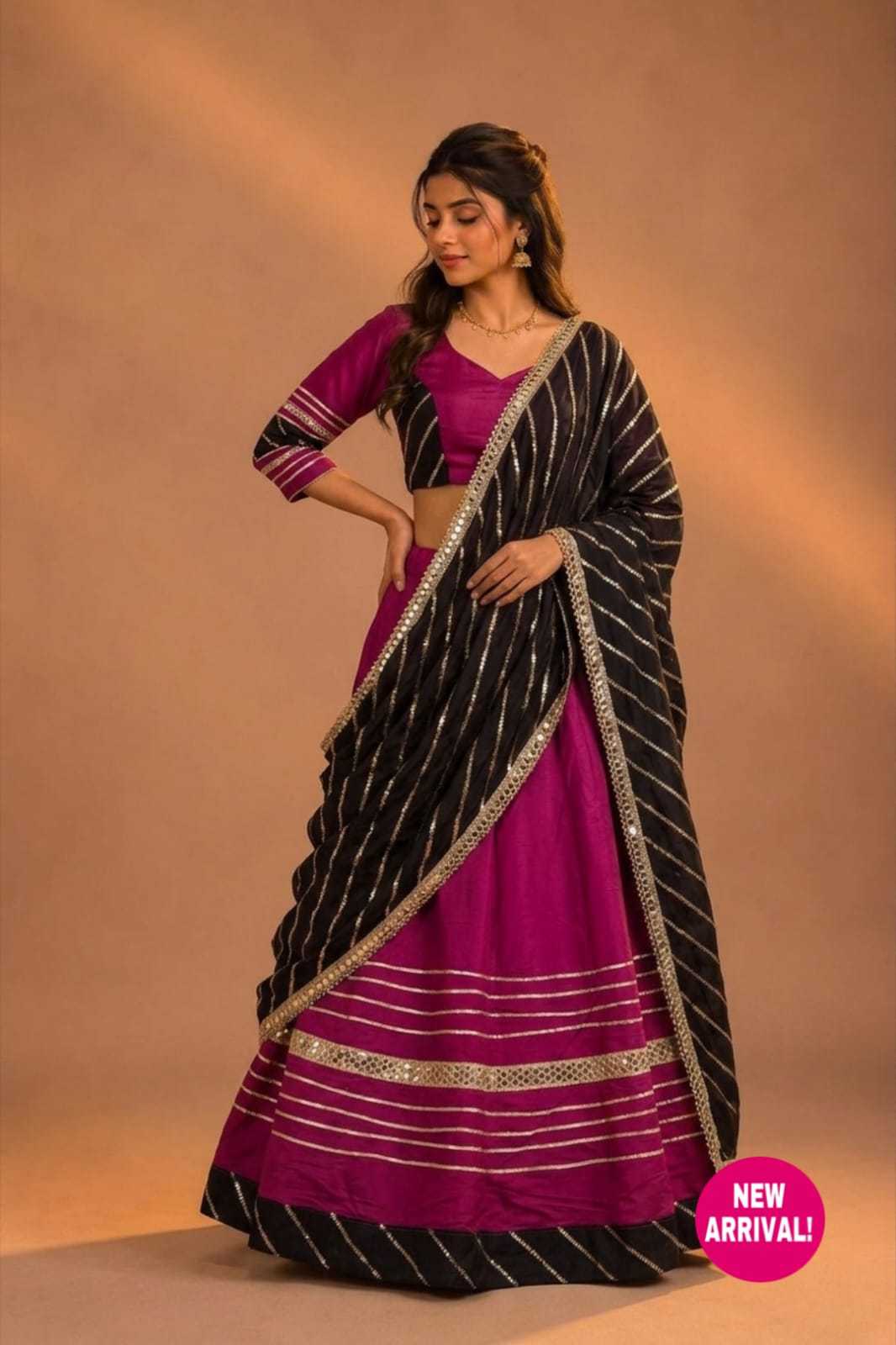 Devamita Heavy Roman Silk Lehenga