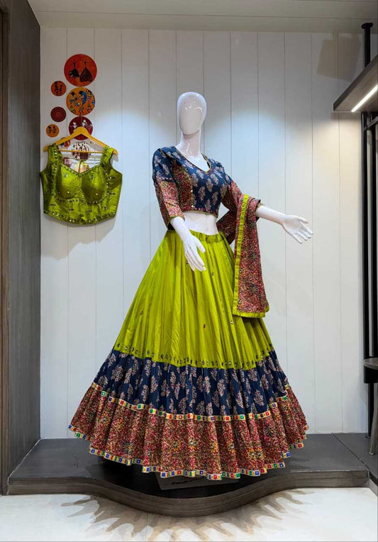 Double Blouse Cotton Kalamkari Lehenga