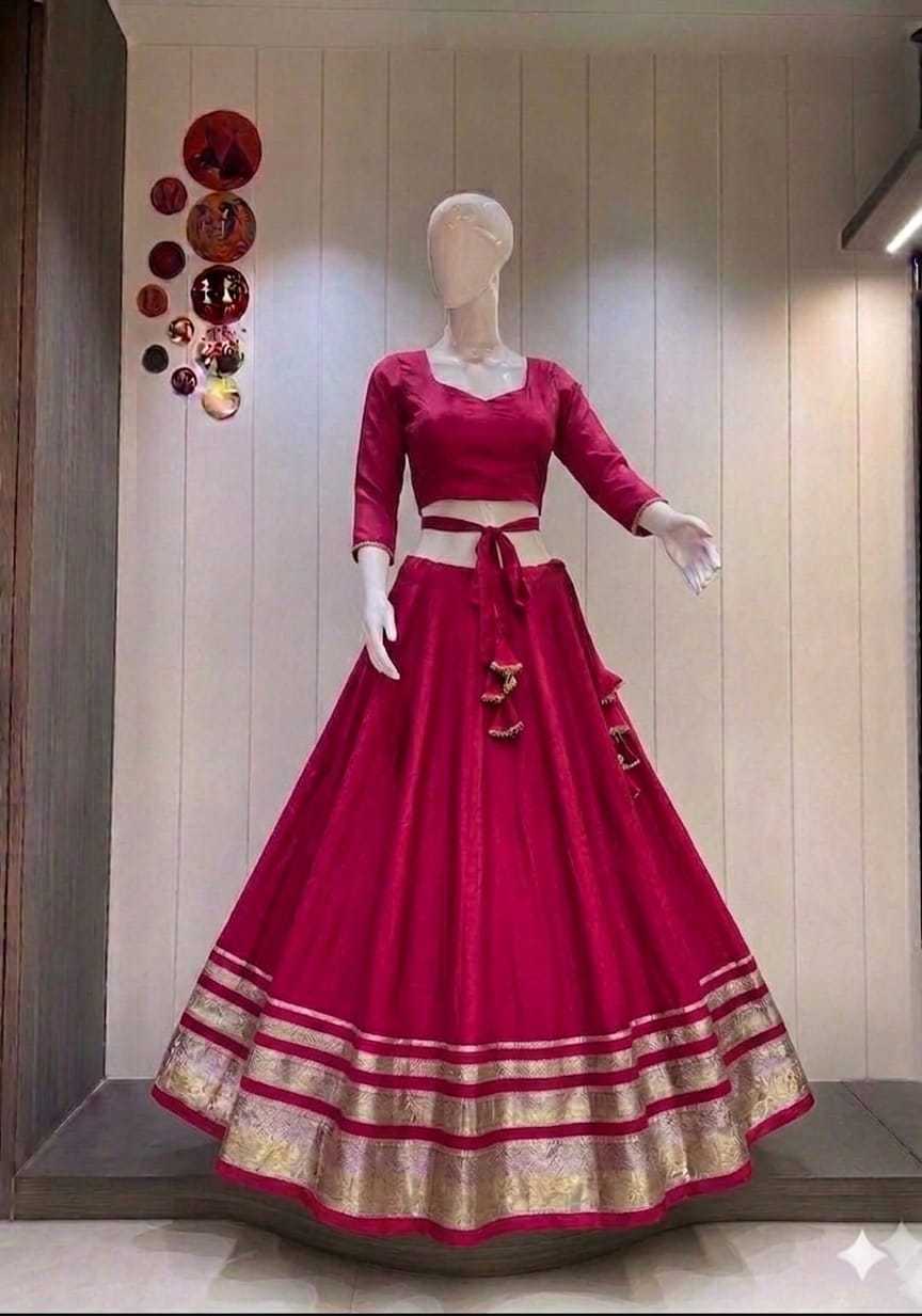 Falguni Heavy Roman Silk Designer Lehenga