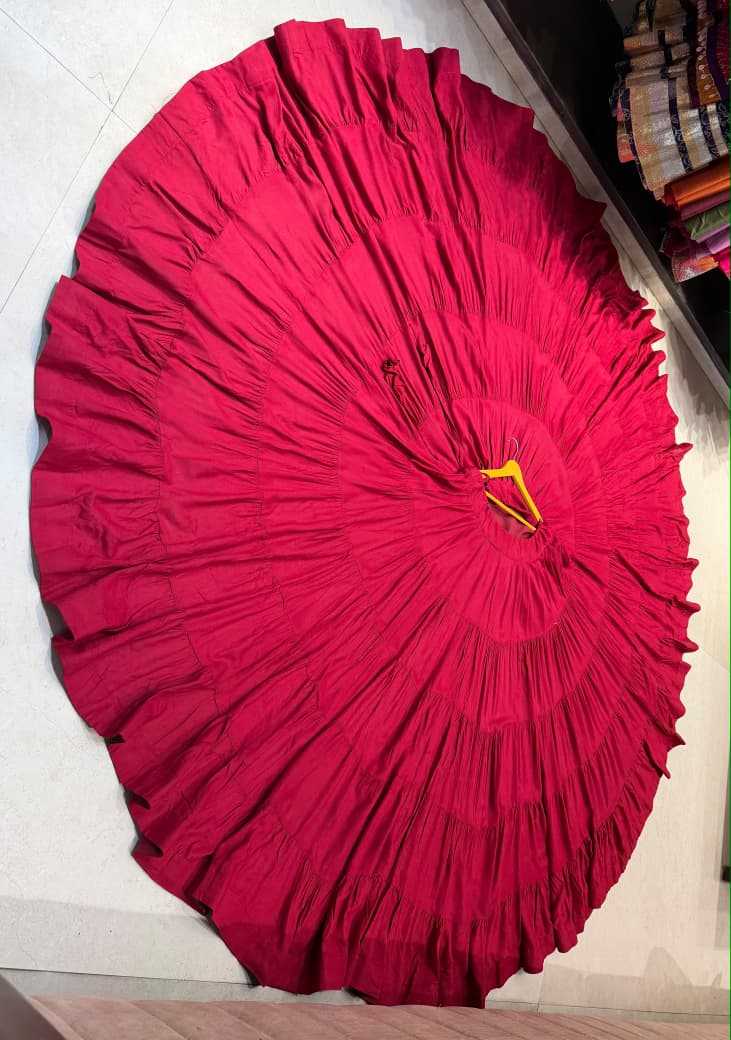 Ghaghri Cotton Designer Lehenga in Orange