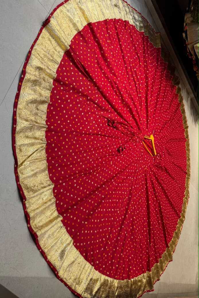 Gharena Skirt Cotton Cambric Designer Lehenga