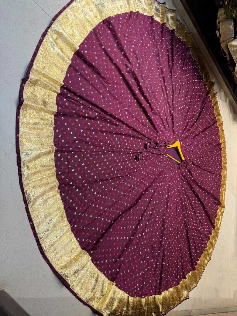 Gharena Skirt Cotton Cambric Designer Lehenga