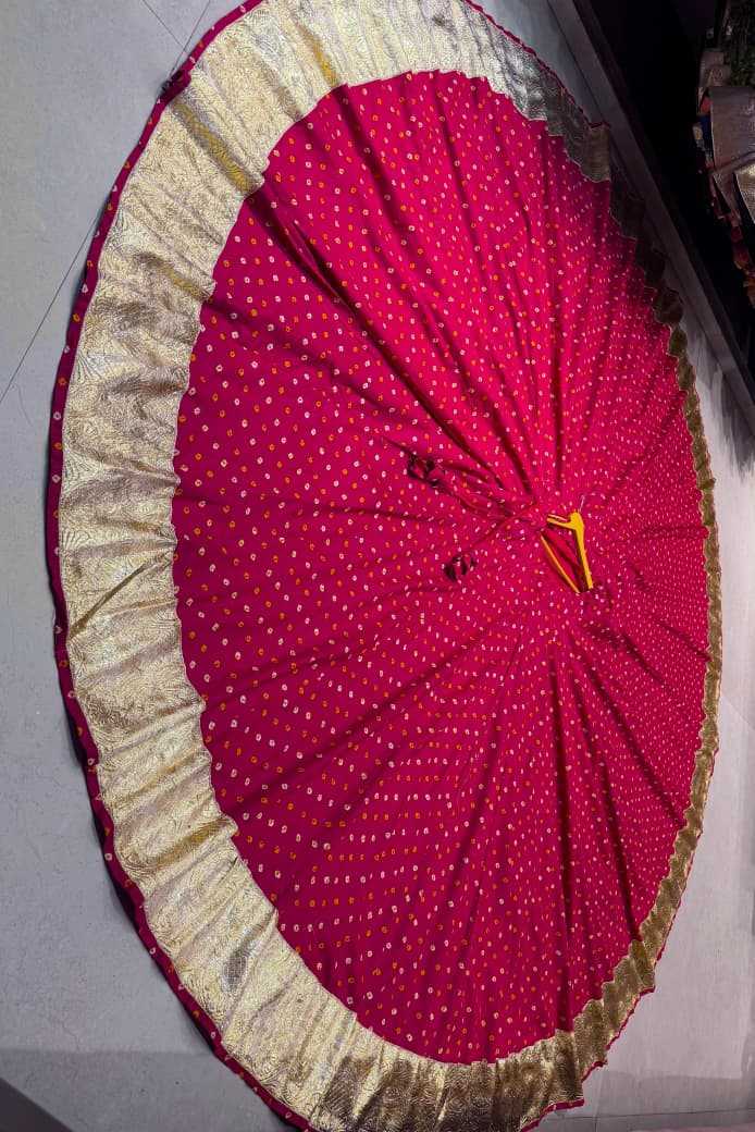 Gharena Skirt Cotton Cambric Designer Lehenga