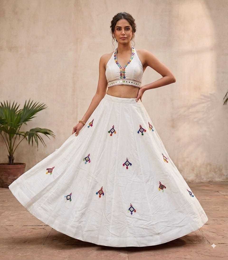 Ghungru Heavy Roman Silk Designer Lehenga