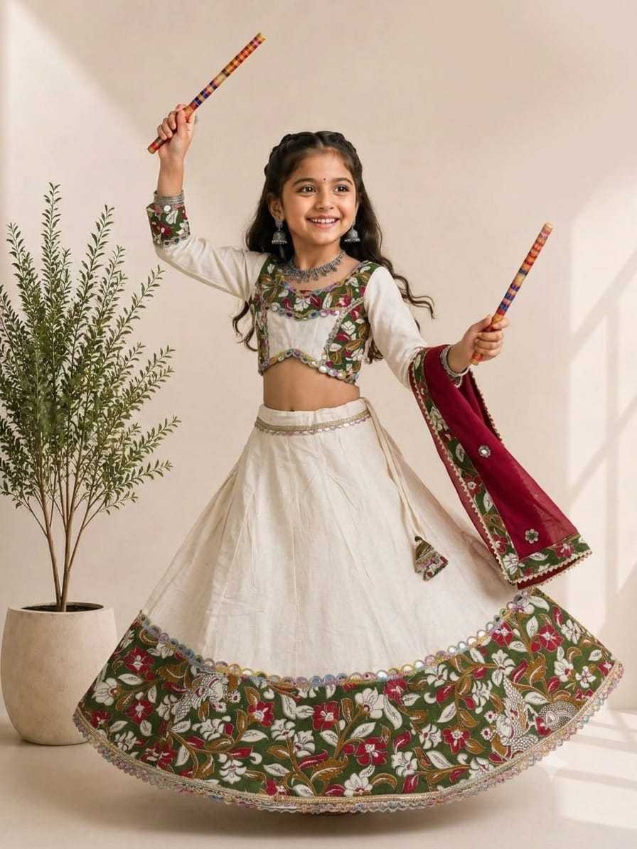 Gunjan Cotton Kids Lehenga