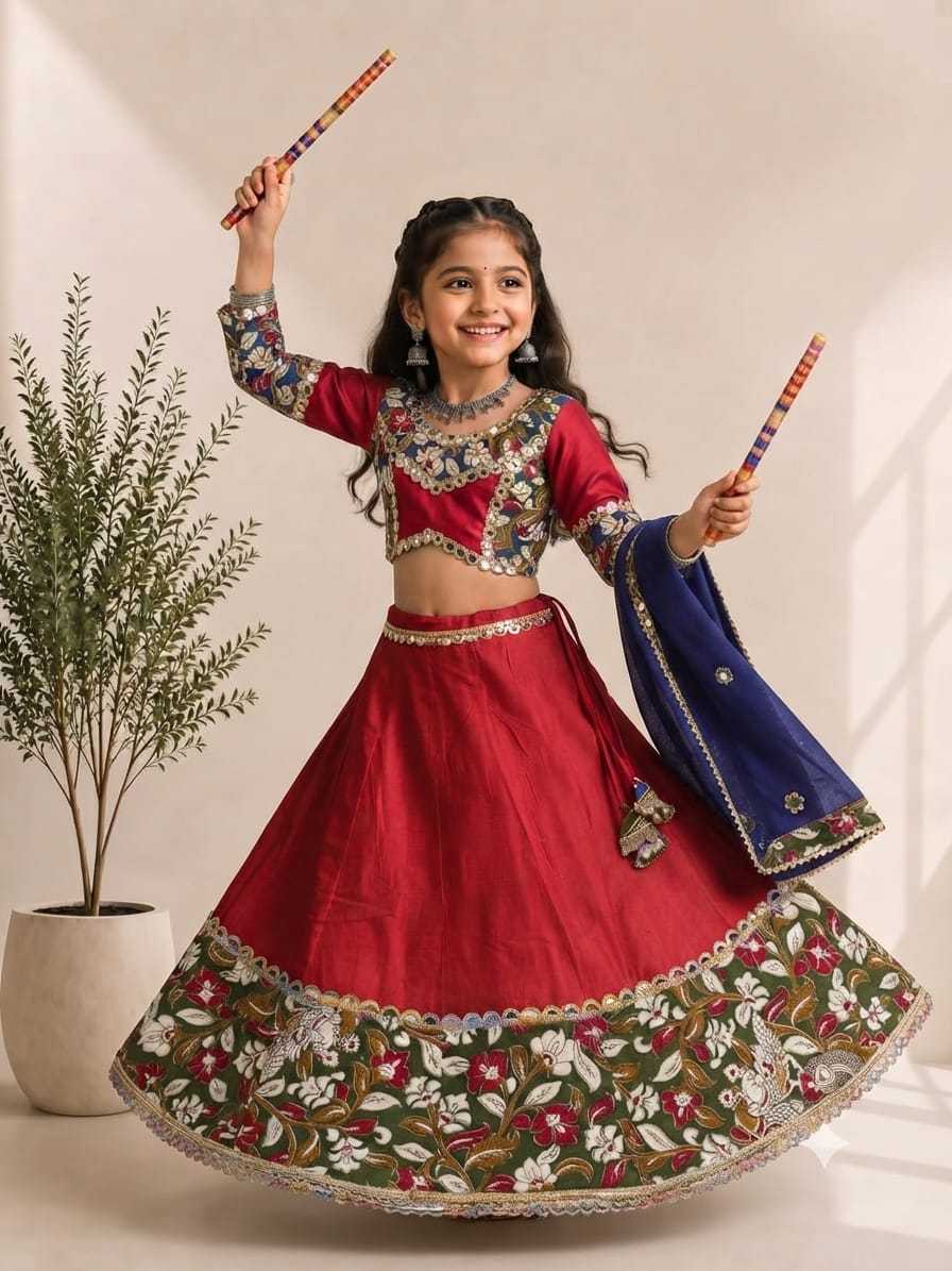 Gunjan Cotton Kids Lehenga