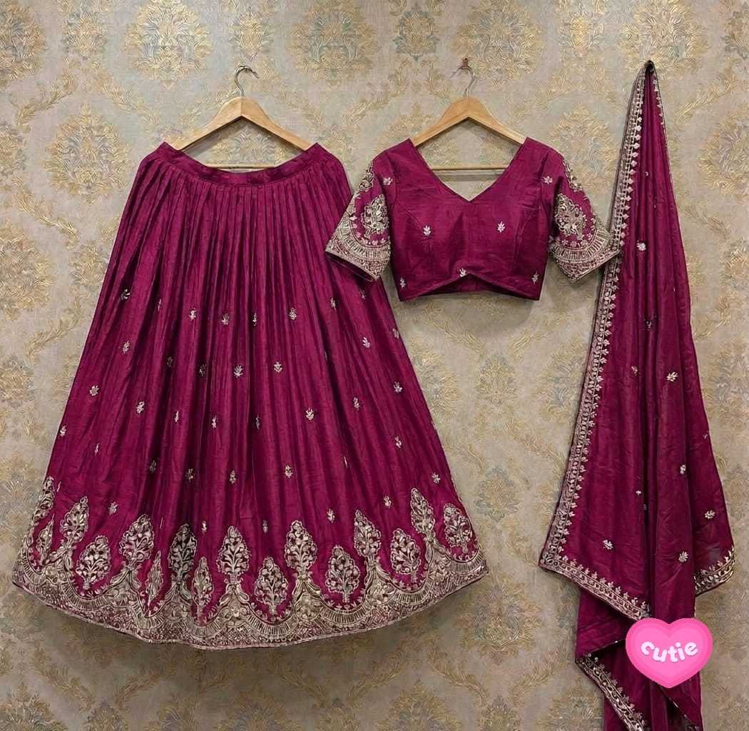 Hiranvitha Chinon Embroidered Lehenga