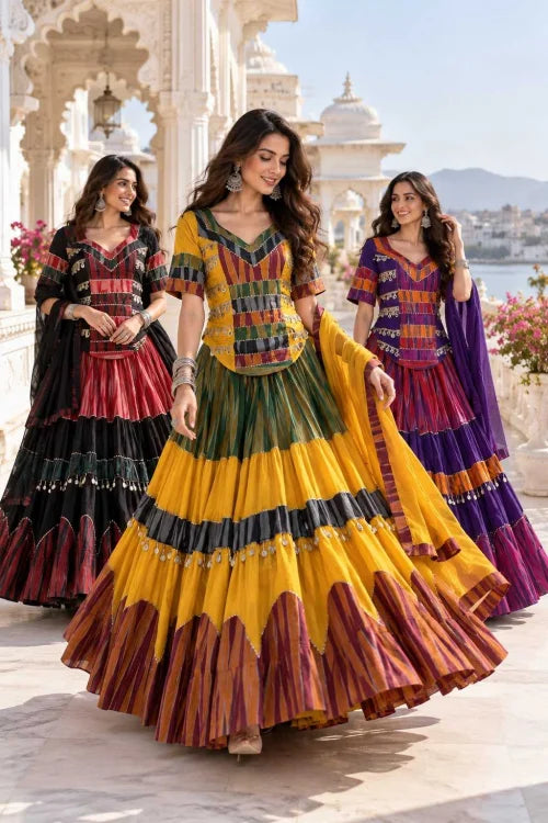 Ikkat Anjali Cotton Fancy Lehenga