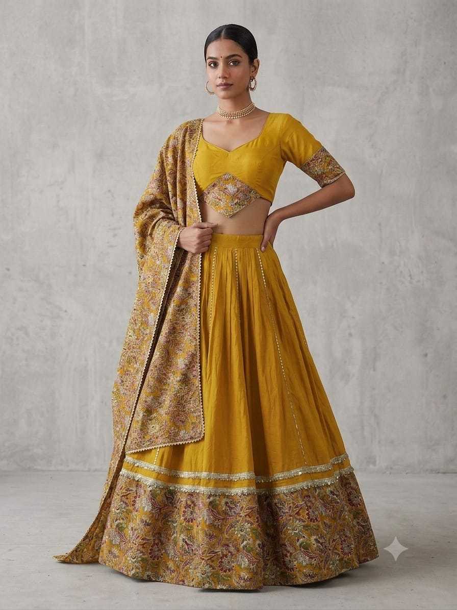 Jamkudi Rayon Traditional Lehenga in Black