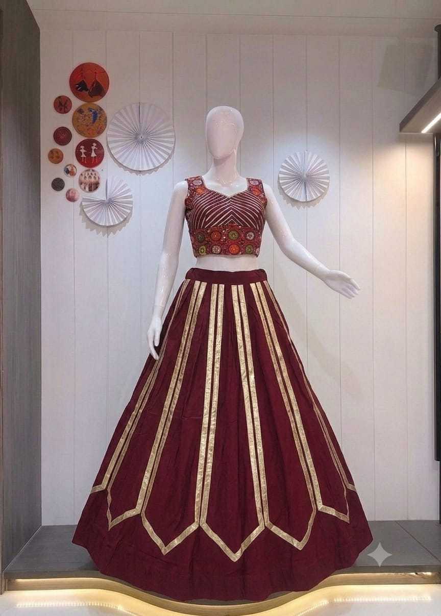 Kacchi Blouse Heavy Roman Silk Fancy Lehenga