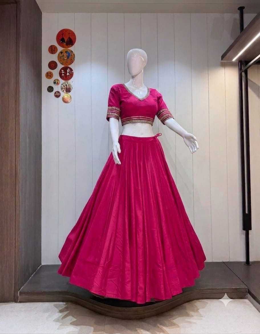 Kasturi Heavy Roman Silk Traditional Lehenga