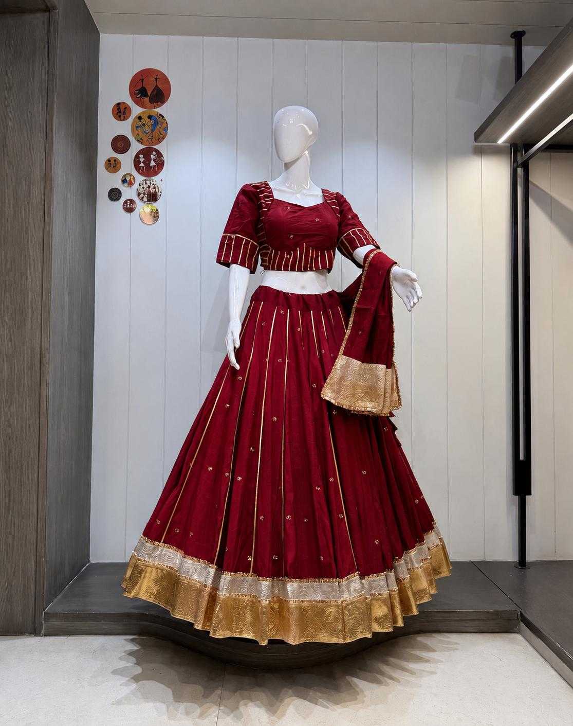 Kasuti Soft Cotton Silk Traditional Lehenga