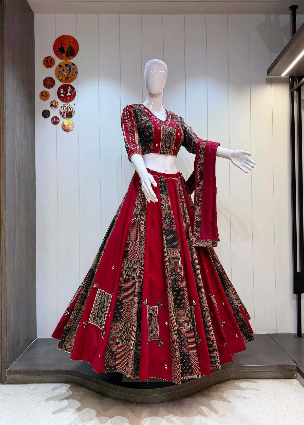 Keri Box Cotton Cambric Designer Lehenga