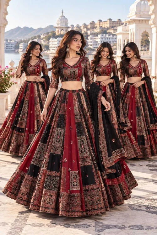 Keri Box Cotton Cambric Designer Lehenga