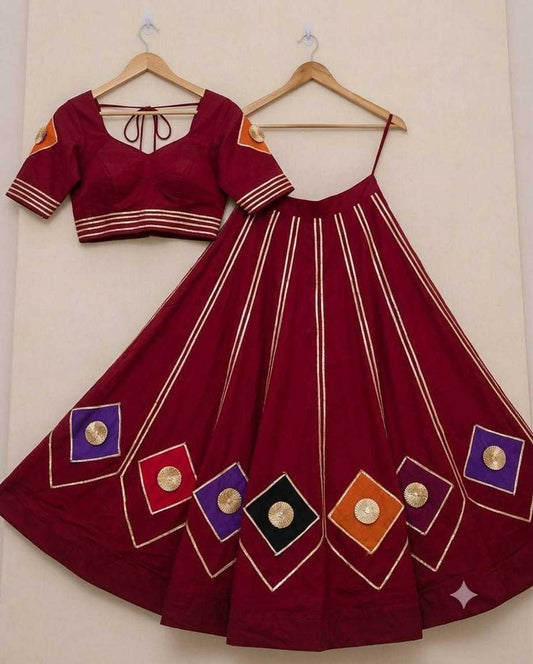 Manjree Soft Cotton Silk Designer Lehenga