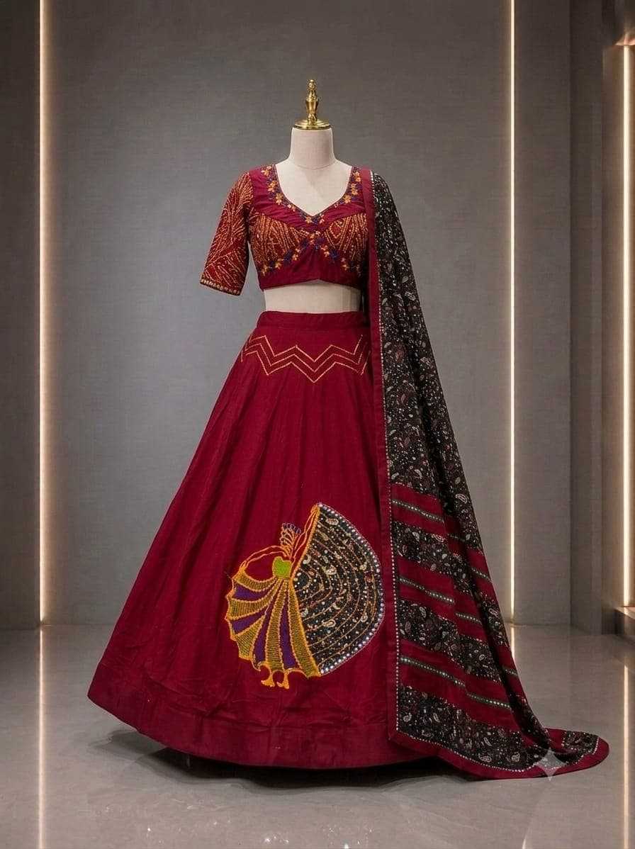 Odhani Cotton Designer Lehenga