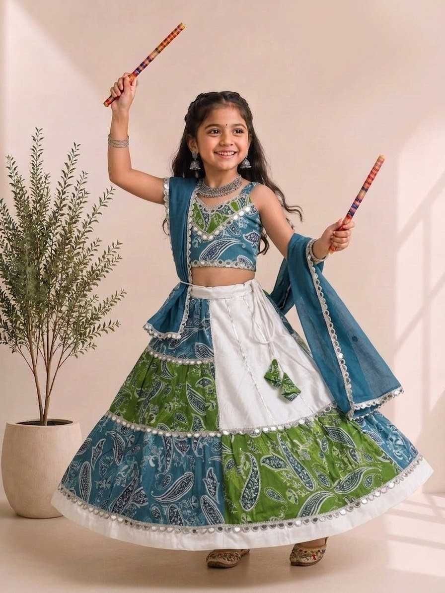 Pankhudi Cotton Kids Lehenga