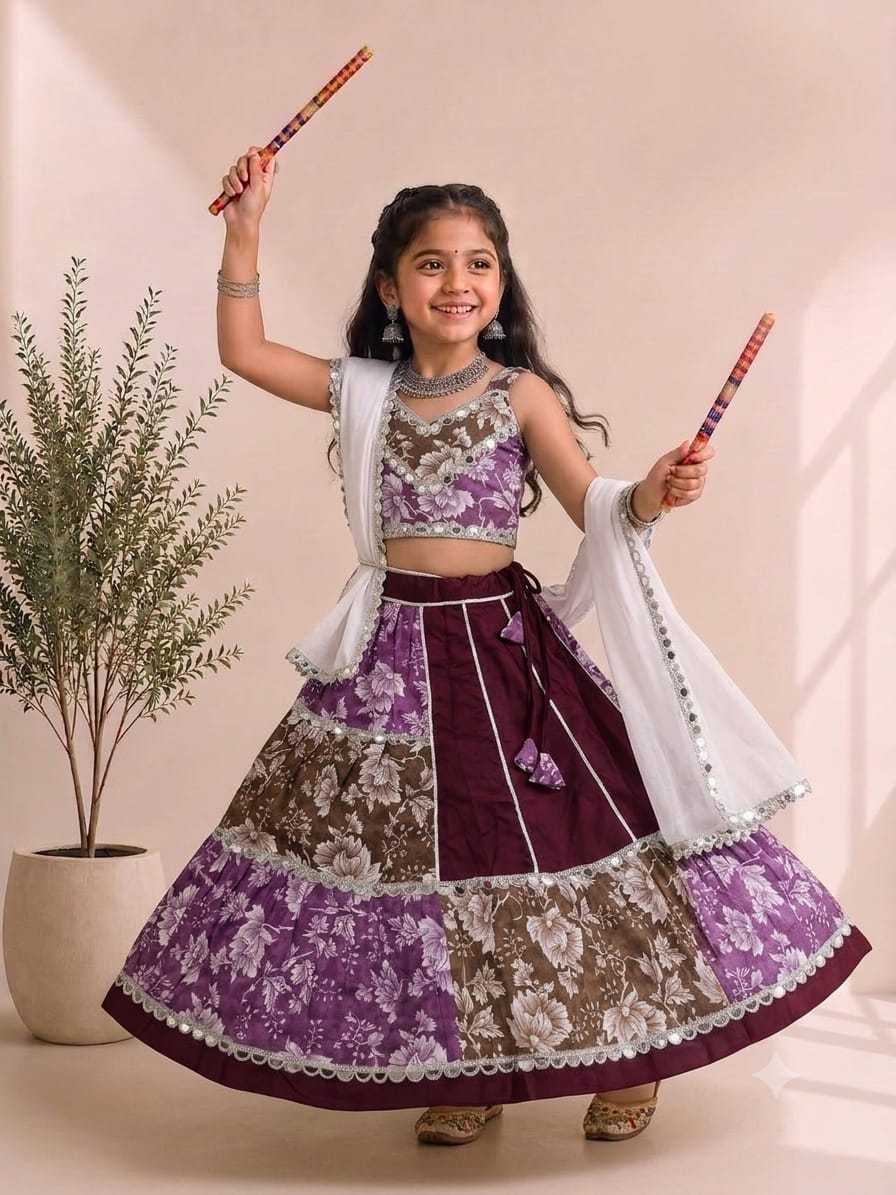 Pankhudi Cotton Kids Lehenga