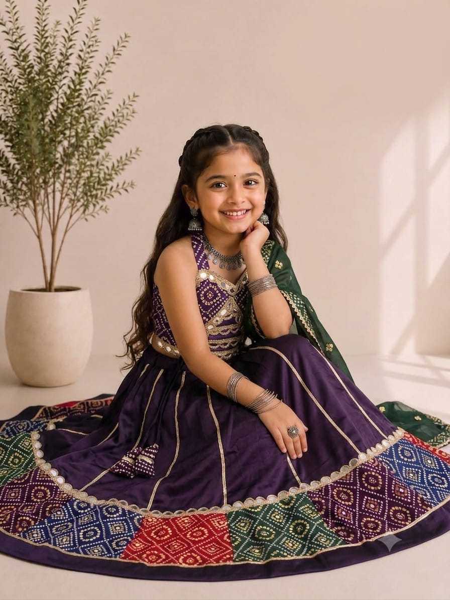 Pihu Cotton Kids Lehenga