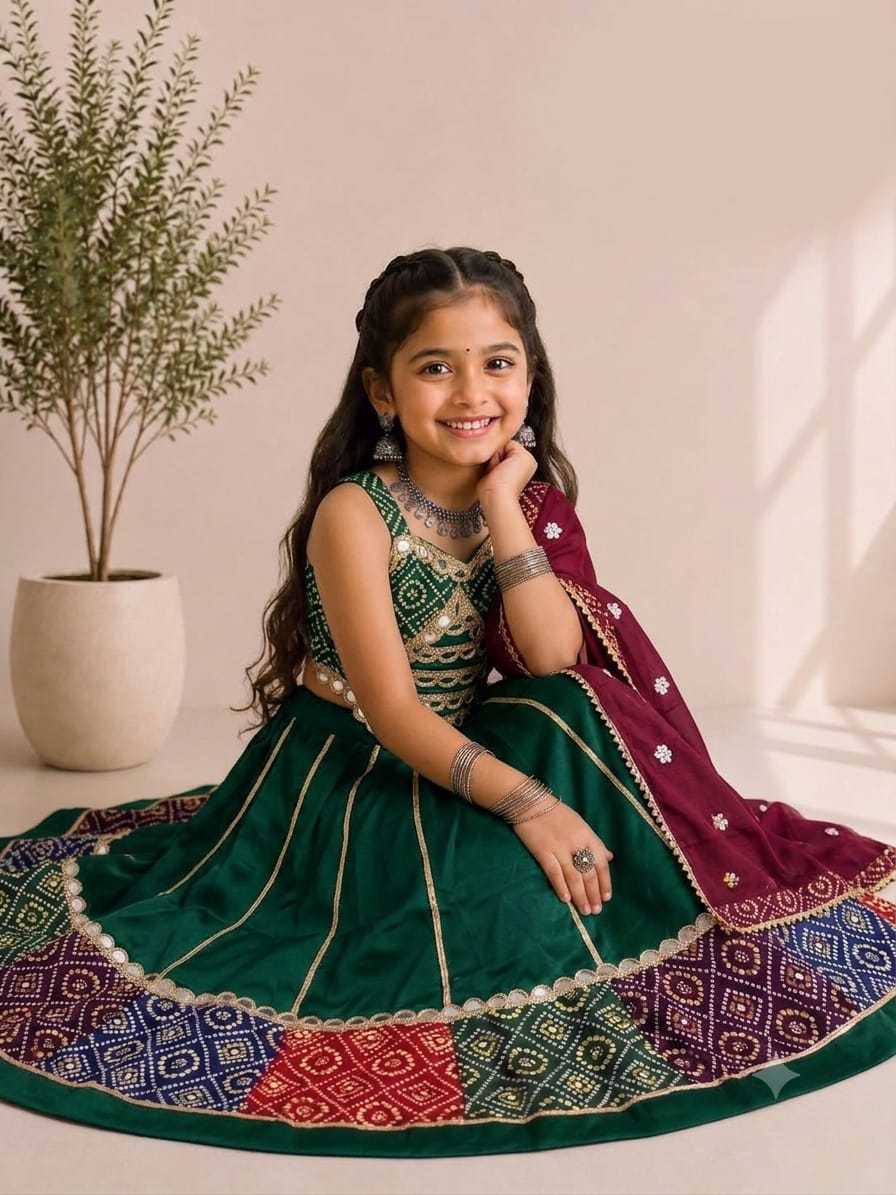 Pihu Cotton Kids Lehenga