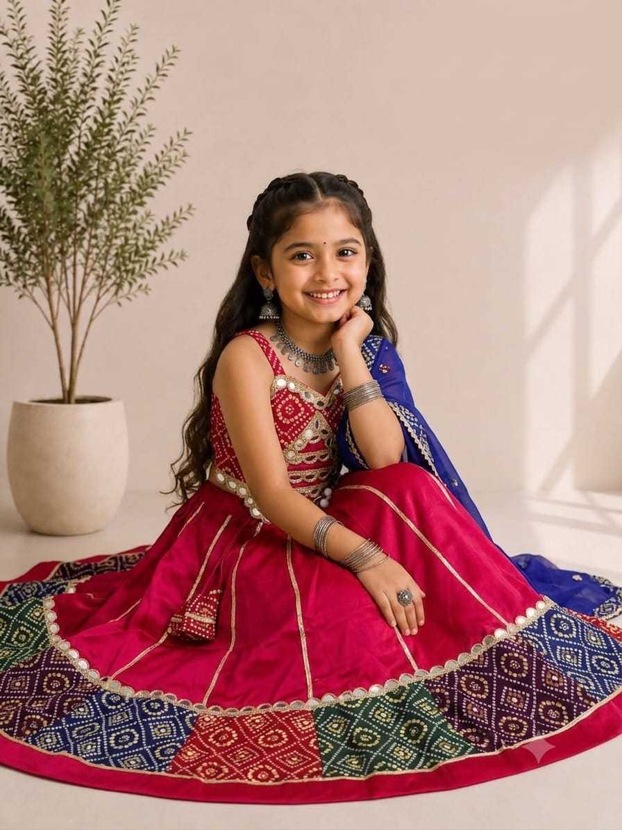 Pihu Cotton Kids Lehenga
