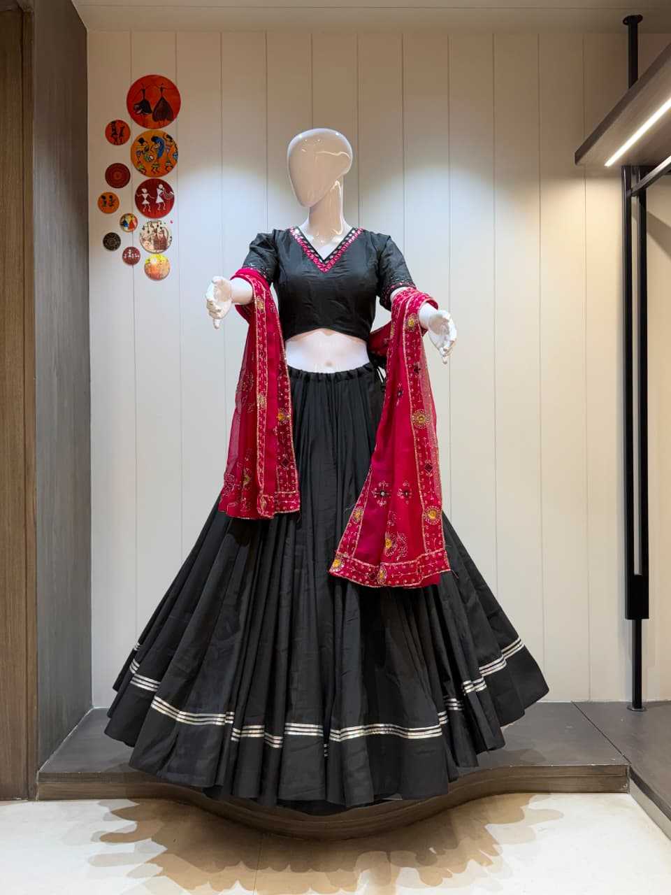 Roma Kach Cotton Traditional Lehenga