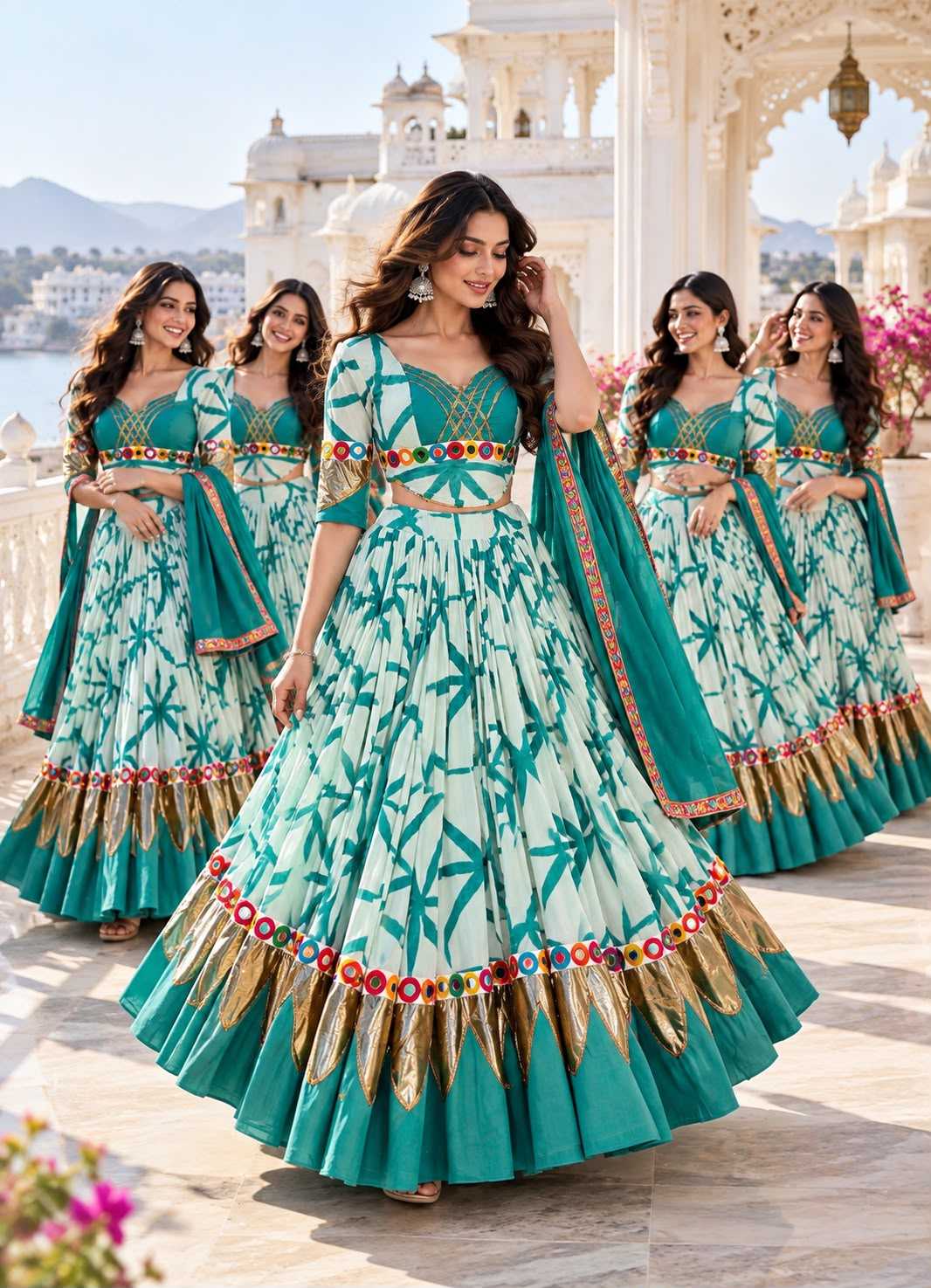 Shibori Cotton Cambric Fancy Lehenga