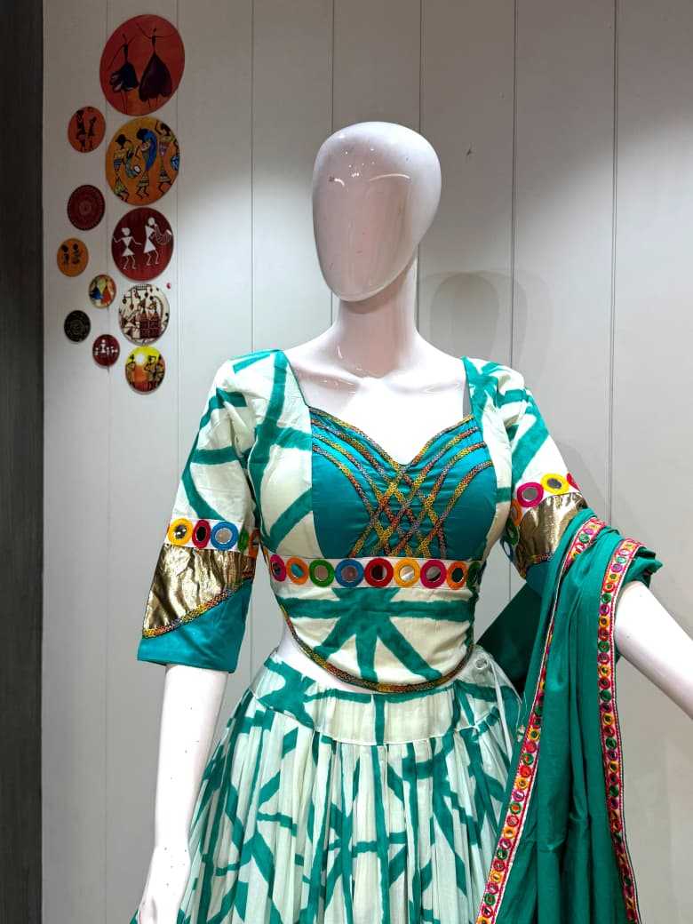 Shibori Cotton Cambric Fancy Lehenga