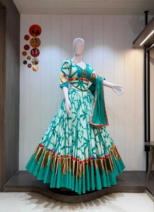 Shibori Cotton Cambric Fancy Lehenga