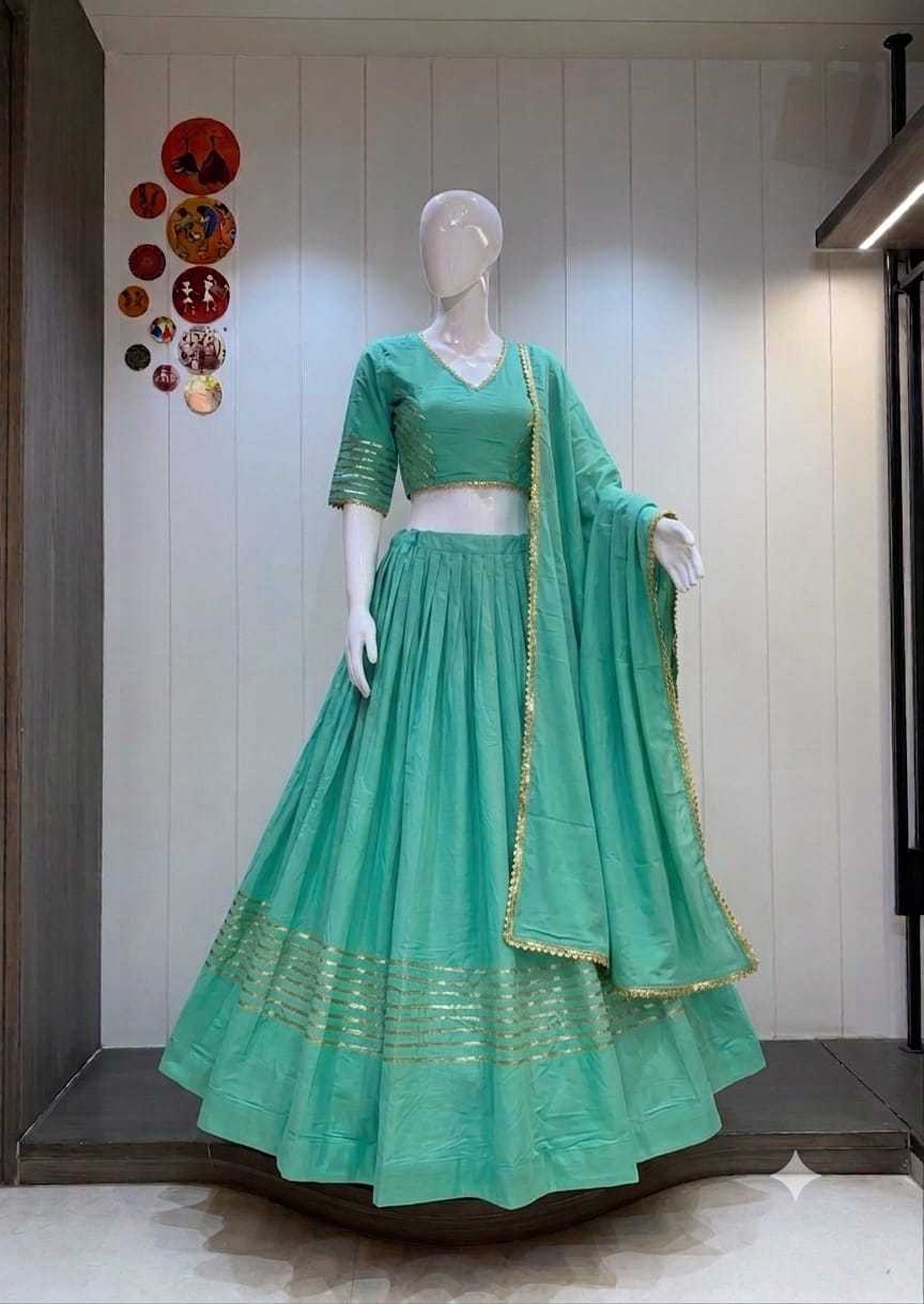 Tone Cotton Designer Lehenga