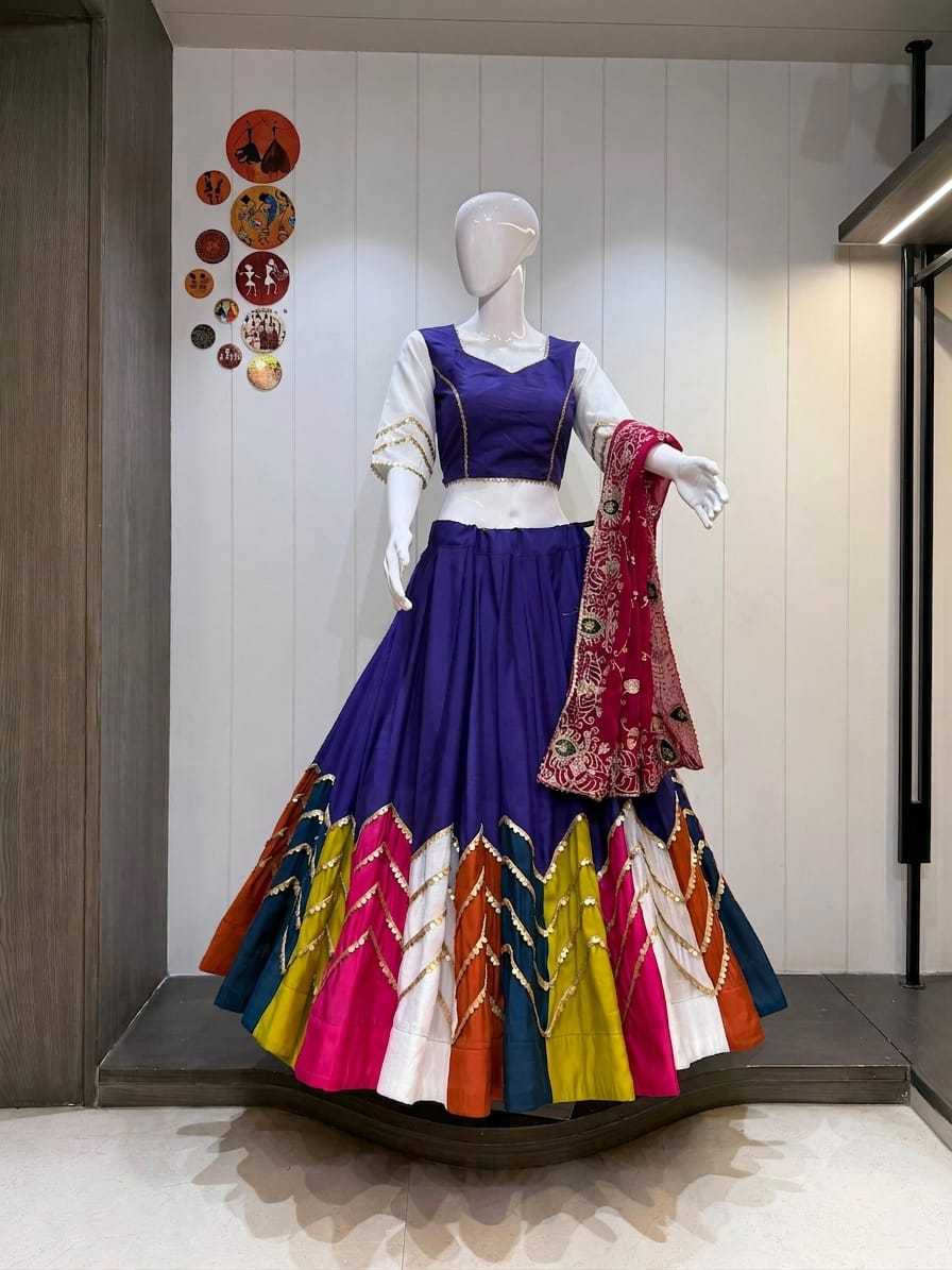 Triangle Soft Cotton Silk Designer Lehenga