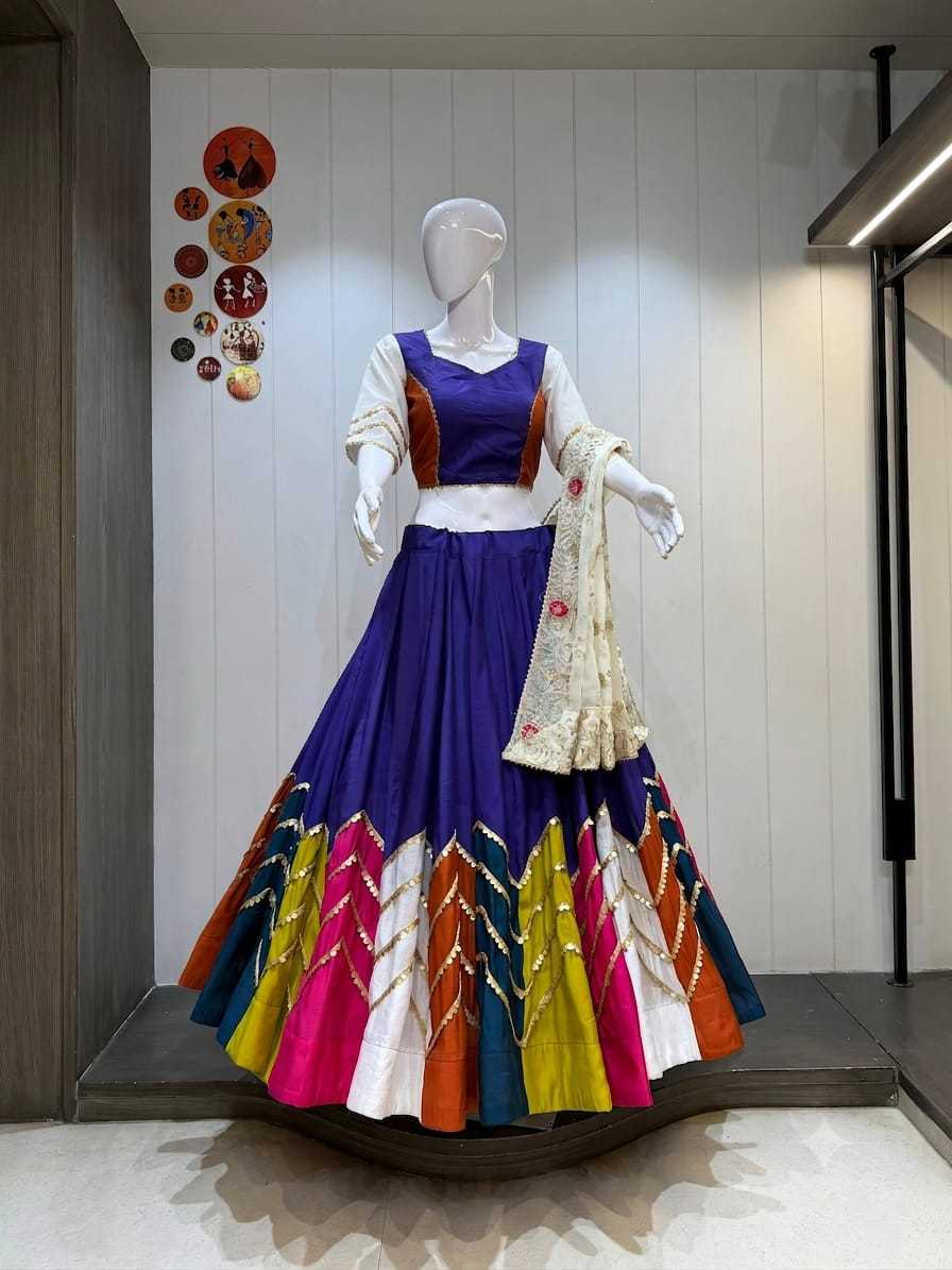 Triangle Soft Cotton Silk Designer Lehenga