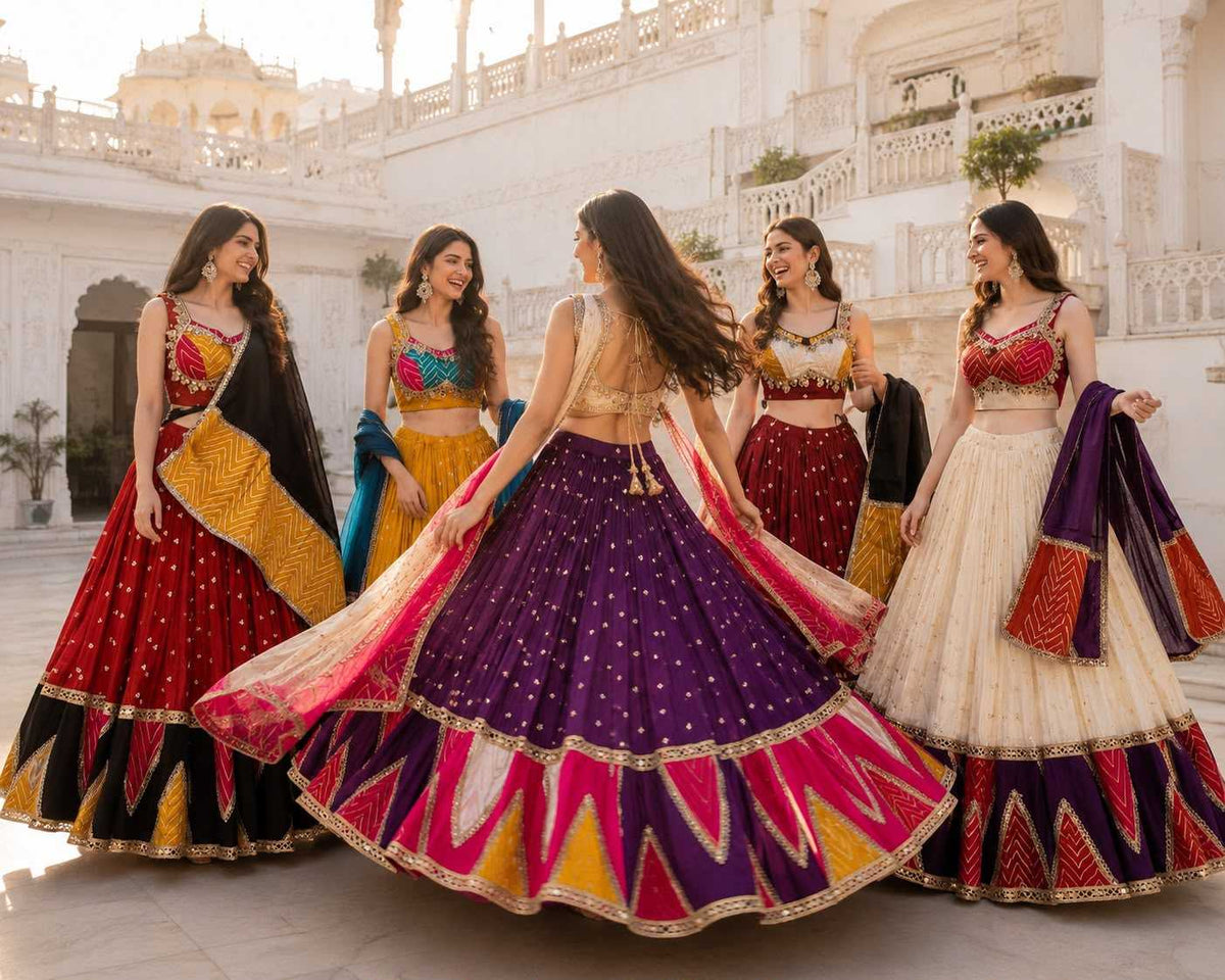 Trikon Vintage Soft Cotton Silk Traditional Lehenga