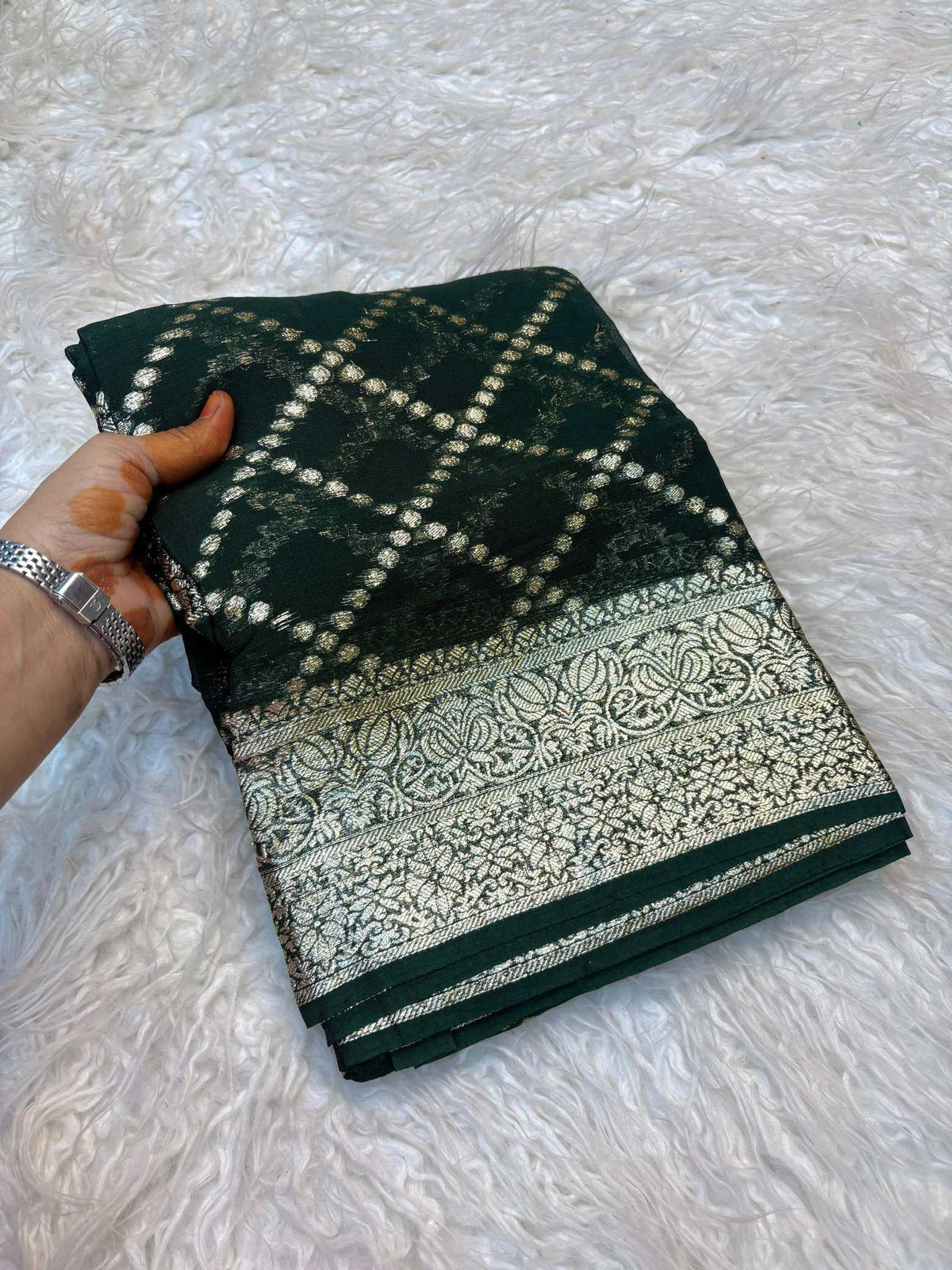 Pure Viscos Georgette Saree