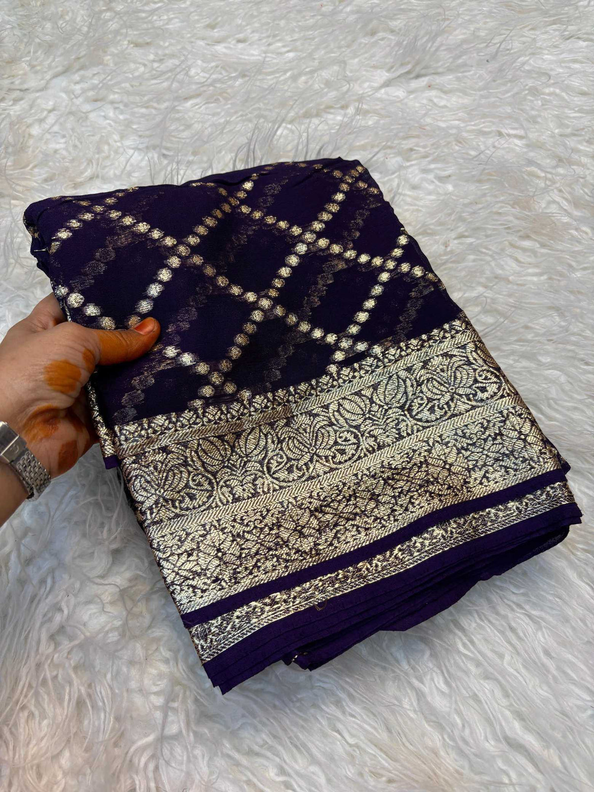 Pure Viscos Georgette Saree