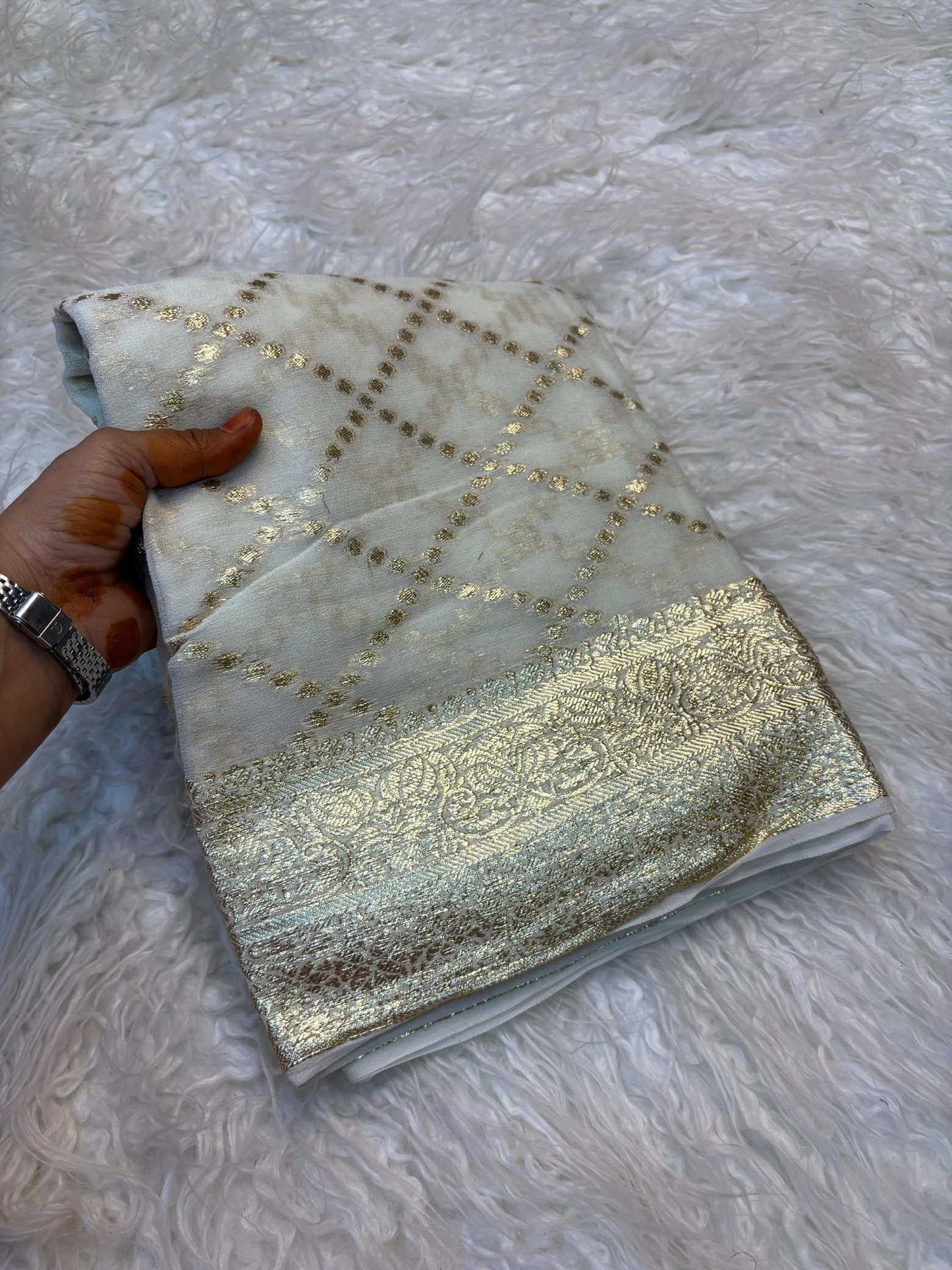 Pure Viscos Georgette Saree